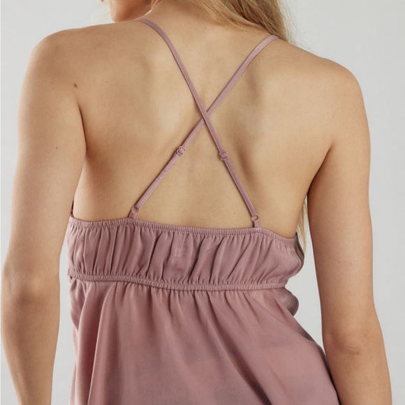 Urban outfitters dusty pink satin babydoll cami - Picture 2 of 5